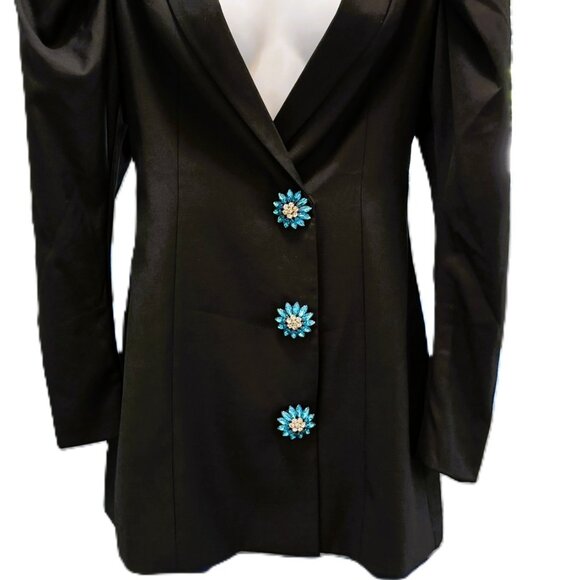 ROTATE BIRGER CHRISTENSEN Black Bejewelled Carol Dress Sz 4-6 - Picture 7 of 13